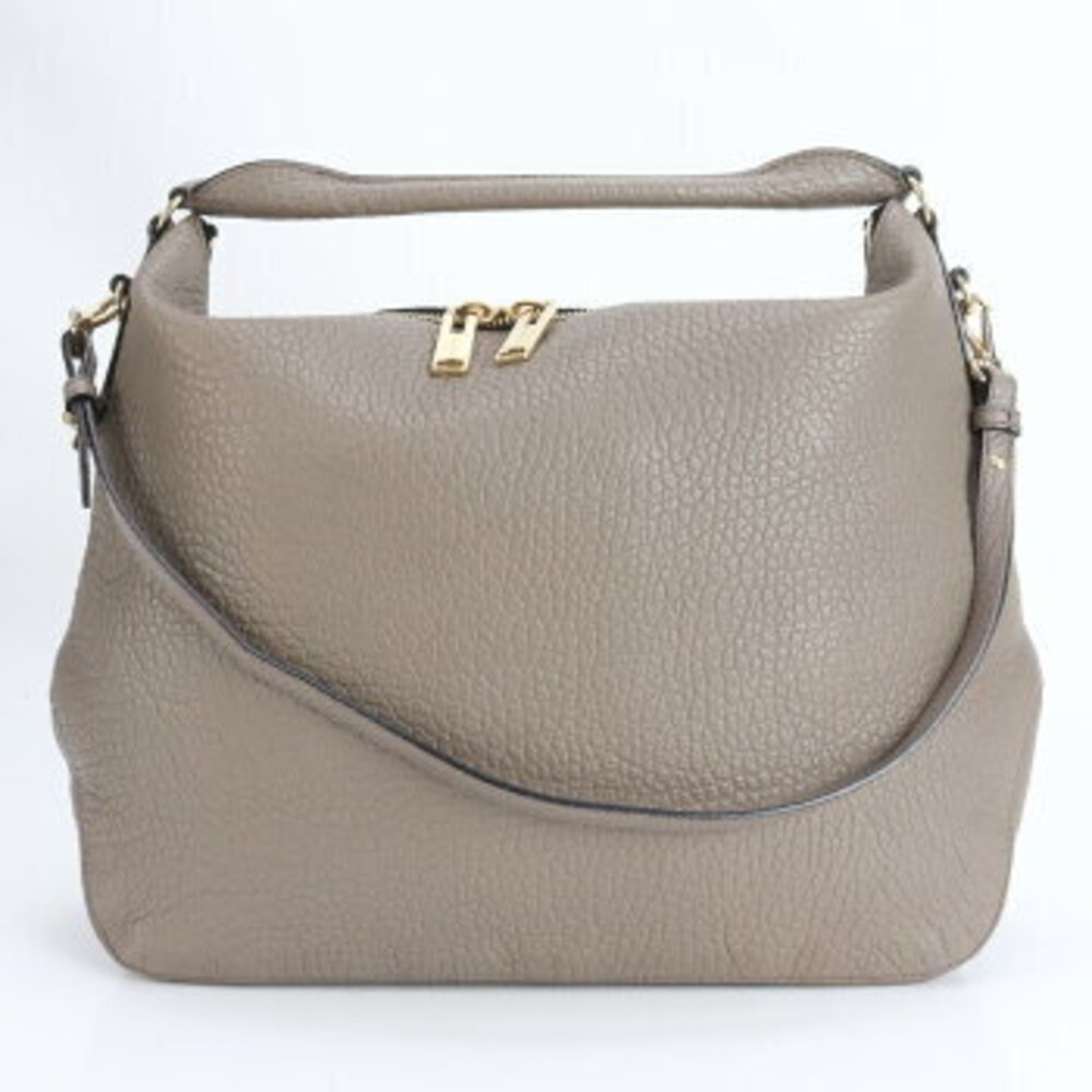 Burberry hobo leather Shoulder Bag tote handbag gray